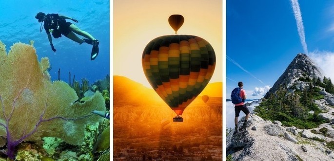 El turismo » Tipos de turismo aventura buceo globo